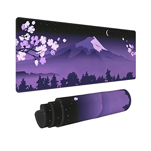 Purple Japanese Fuji Cherry Blossom Large Mouse Pad XL... - Fournitures Bureau Amazon Royaume-Uni à 3.00€