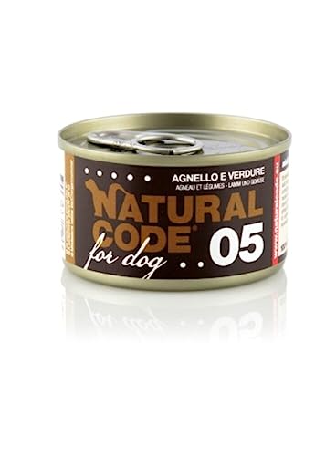 NATURAL CODE DOG 05 AGNELLO E VERDURE. 90GR - Animalerie Amazon Italie à 1.29€