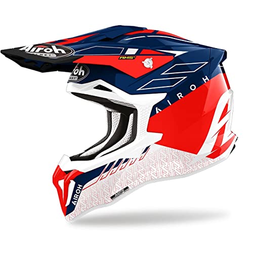 AIROH CASCO OFFROAD STRYCKER SKIN RED GLOSS XL - Sports & Fitness Amazon Italie à 96.04€