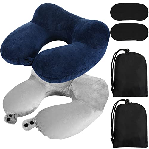 Sintuff 2 Pack Inflatable Travel Pillow for Airplanes Soft... - Maison & Cuisine Amazon Royaume-Uni à 12.33€