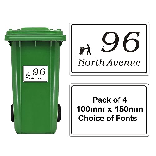4 x Wheelie Bin Stickers Bin Numbers for Wheelie Bins... - Maison & Cuisine Amazon Royaume-Uni à 1.99€
