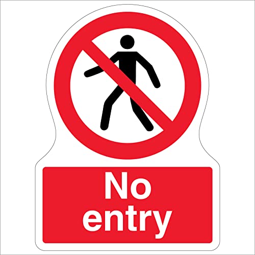 V Safety Shaped Safety Sign - No Entry Pedestrian... - Nouvelle promo Amazon à 1.89€