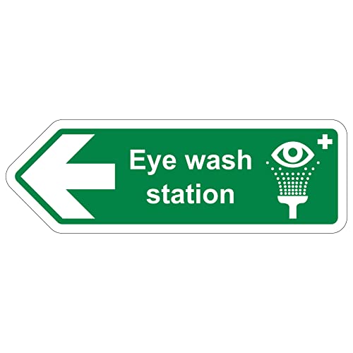 V Safety Shaped Safety Sign - Eyewash Station Arrow Left... - Home & Kitchen Amazon UK à 1.80€
