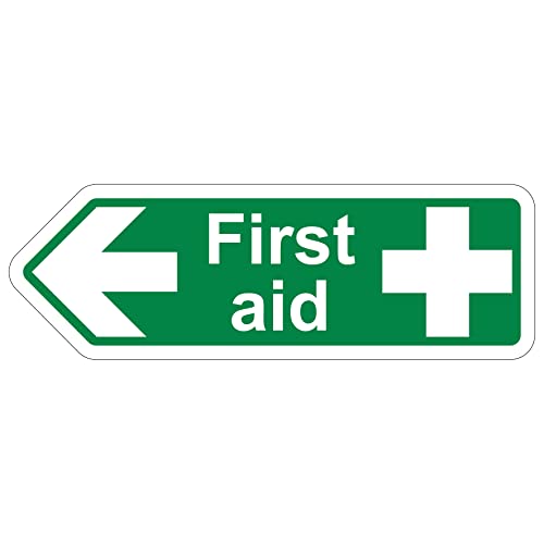 V Safety Shaped Safety Sign - First Aid Arrow Left... - Fournitures Bureau en promo à 2.55€