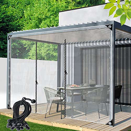 KUBAOS Outdoor Clear Tarp Curtain with Zip Door Waterproof... - Maison & Cuisine Amazon Royaume-Uni à 30.68€
