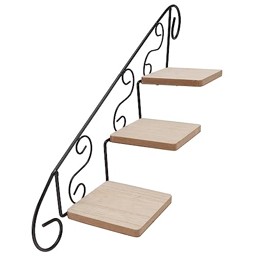 Beavorty Étagère Murale Porte-fleurs en Fer Noir pour... - Jardin & Extérieur en promo à 24.39€