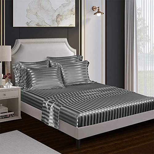 Lanqinglv Satin-Spannbettlaken, 180 x 200 cm, Spannhöhe 30... - Home & Kitchen Amazon Germany à 10.81€