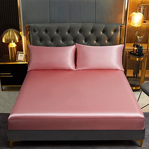Lanqinglv Satin-Spannbettlaken, 180 x 200 cm, Spannhöhe 30... - Maison & Cuisine Amazon Allemagne à 10.81€