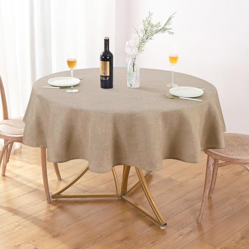 AUSSPVOCT Mantel Redondo de Lino Texturizado de 54 Pulgadas... - High-Tech & Électronique Amazon Espagne à 10.79€