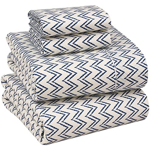 Ruvanti 100% Cotton Full Size Bed Sheets, 4 Pieces, Soft &... - Maison & Cuisine Amazon Royaume-Uni à 14.09€