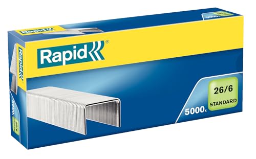 Rapid Agrafes standard 26/6 mm, 10 x 5000 pièces, 24861800 en promo à 25,74€ (-58%) sur Amazon FR