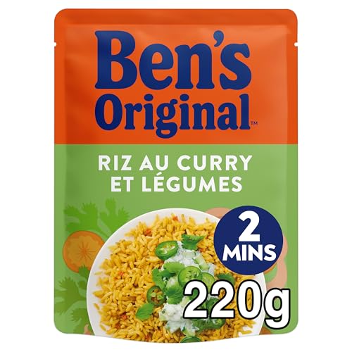 BEN'S ORIGINAL Reis mit Curry und Gemüse, 2 Minuten (1 x... - High-Tech & Électronique Amazon Allemagne à 2.36€
