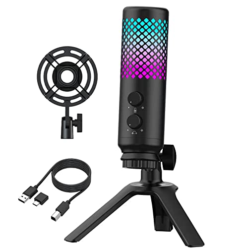 ELLENNE Micrófono RGB USB con condensador para PC, PS5 y... - High-Tech & Électronique Amazon Espagne à 10.49€