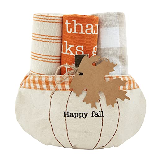 Mud Pie Set di asciugamani a forma di zucca, Happy Fall... - Amazon Italie à 19.75€