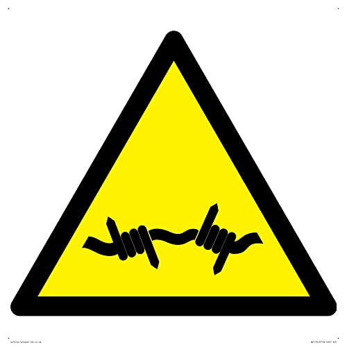 W033 - Señal de alambre de púas (400 x 400 mm, S40) - Fournitures Bureau Amazon Espagne à 30.34€