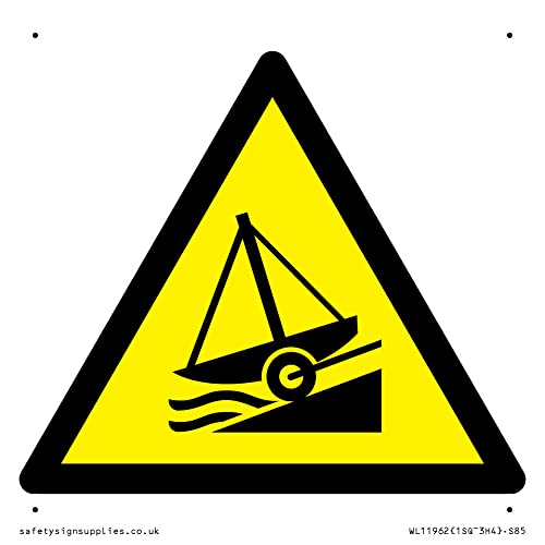 W044 Avvertenza: cartello Slipway - 85 x 85 mm - S85 - Auto & Moto Amazon Italie à 10.41€