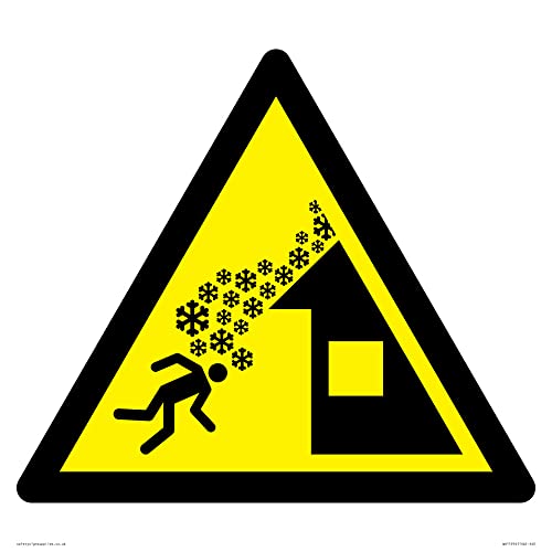 W040 Avvertenza: cartello valanga sul tetto - 400x400mm... - Fournitures Bureau en promo à 15.72€