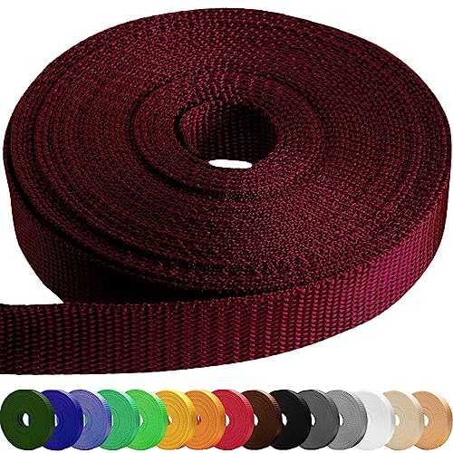 TECEUM 25 mm Webbing – Burgundi – 23 m – Strong Webbing for... - Sports & Fitness Amazon Royaume-Uni à 8.49€