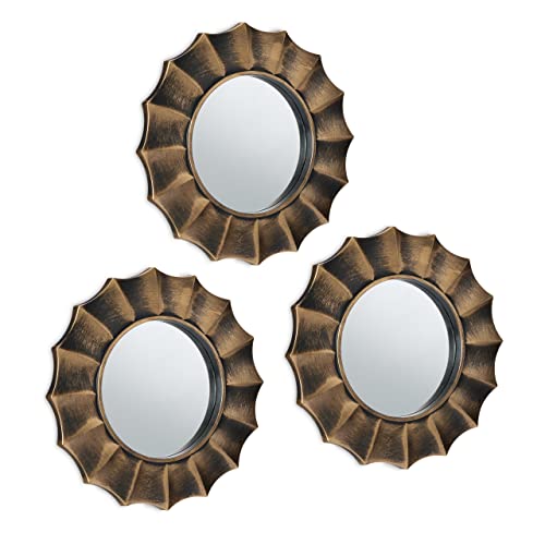 Relaxdays Set of 3 Mirrors, Round, Decorative, Ø 25 cm... - Home & Kitchen Amazon UK à 26.11€