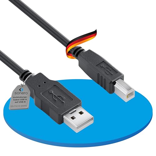 Sonero® USB 2.0 Cable, Connection Cable, Printer Cable, A... - Tech & Electronics Amazon UK à 2.87€