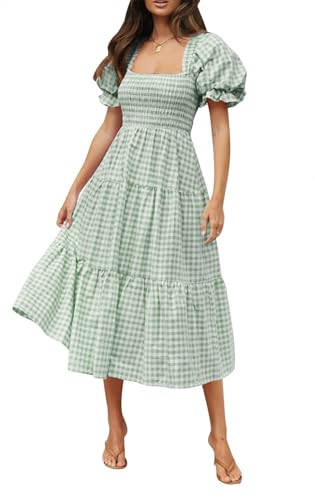 ZESICA Abito Estivo Bohémien da Donna, a Quadretti, con... - Amazon Italie à 18.47€