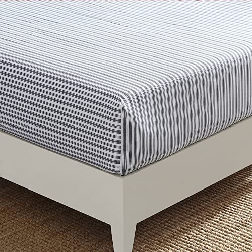 Nautica - Twin Fitted Sheet, Cotton Percale Bedding, Crisp... - Maison & Cuisine Amazon Royaume-Uni à 12.37€