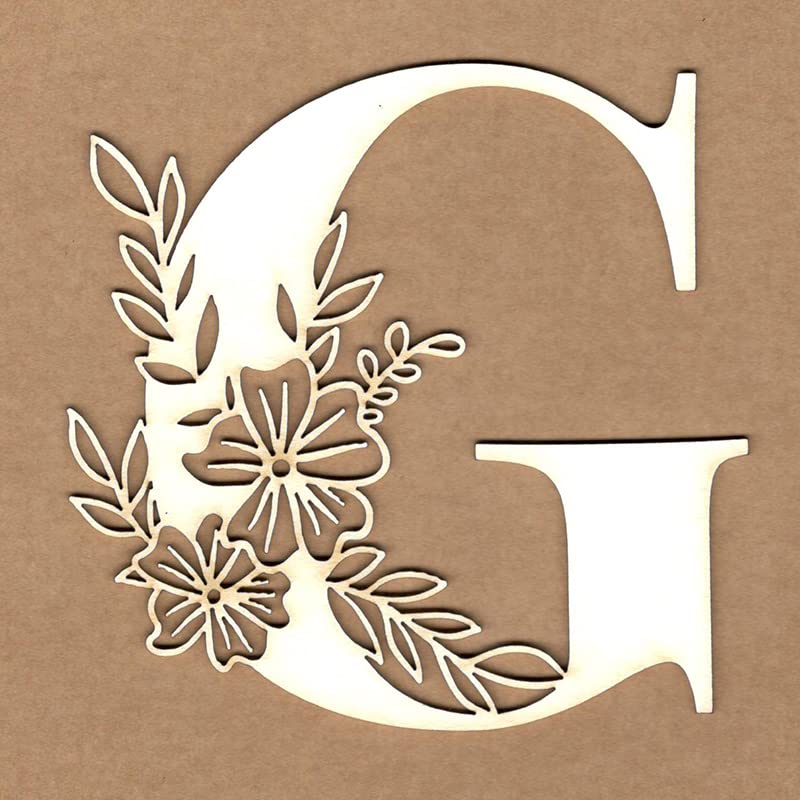 KORA projects - Letra Inicial floral recortado de cartón... - Auto & Moto Amazon Espagne à 1.25€