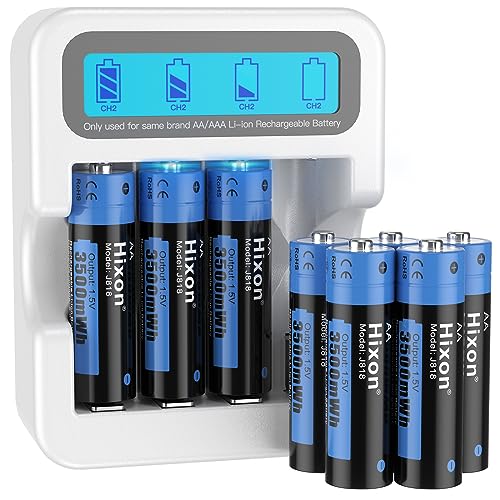 Hixon Lot de 8 piles au lithium AA rechargeables 1,5 V... - High-Tech & Électronique Amazon France à 26.18€