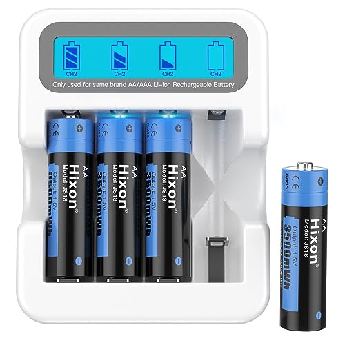 Hixon Batterie au lithium AA rechargeable 1,5 V, 3500 mWh... en promo à 14,94€ (-39%) sur Amazon FR