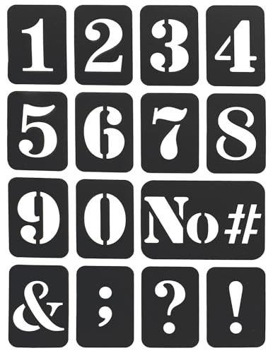 Pochoirs Adhésifs Chiffres et symboles 4,7 x 3,2 c - Loisirs Créatifs Amazon France à 2.58€