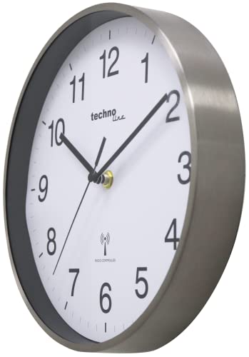 techno line Horloge Murale Argenté 25 cm en promo à 10,09€ (-57%) sur Amazon FR