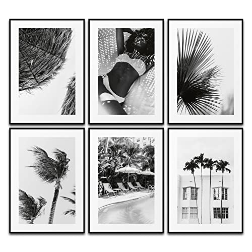 BLCKART Vacay Vibes Lot de 6 posters muraux monochromes... - Maison & Cuisine Amazon France à 14.05€