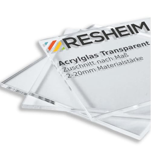 RESHEIM 2-20 mm Acrylglas Platte Transparent Zuschnitt nach... - Maison & Cuisine Amazon Allemagne à 1.60€
