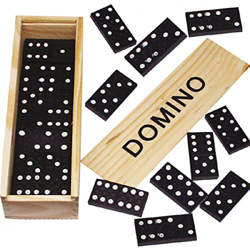 PARENCE: Traditionelles Dominospiel – 28 Teile Plus Holzbox... - Jouets & Jeux en promo à 1.83€