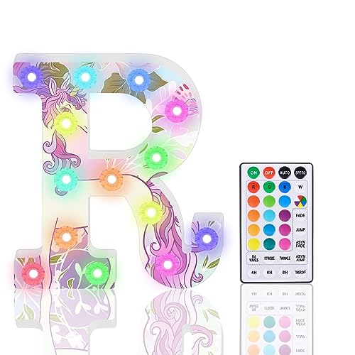 Light Up Letters, Glitter LED Letter Lights 18 Color... - Home & Kitchen Amazon UK à 6.16€