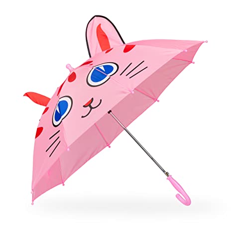 Relaxdays Kids Umbrella, 3D Cat Design, for Girls, Ø 78 cm... - Jardin & Extérieur en promo à 14.34€
