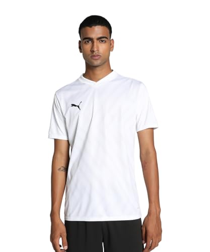 PUMA Teamglory Maillot de Football, Blanc-Noir, Mixte en promo à 21,30€ (-39%) sur Amazon FR