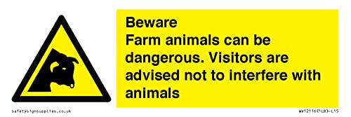 Beware Farm Animals can be dangerous. Se aconseja a los... - Pet Supplies Amazon Spain à 8.71€