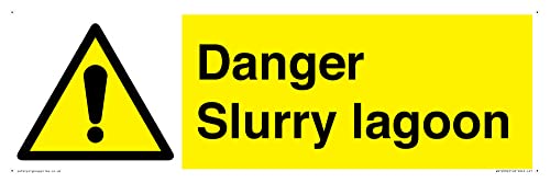 Danger Slurry laguna cartello - 450 x 150 mm - L41 - Auto & Moto Amazon Italie à 7.96€