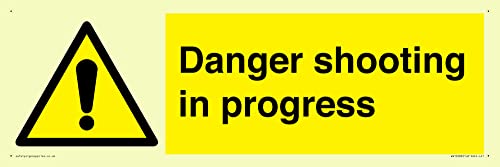 Panneau Danger Shooting in progress – 450 x 150 mm – L41 - Maison & Cuisine Amazon France à 20.93€