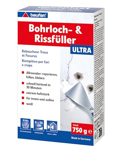 Baufan Bohrloch- und Rissfüller Weiß 750g I Schnell... - High-Tech & Électronique Amazon Allemagne à 5.58€