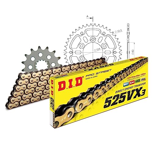 Juego de cadena DID Stealth 525VX3/114 sin fin oro para... - Toys & Games Amazon Spain à 93.46€