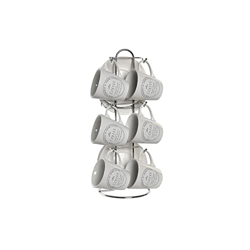 DKD Home Decor Tassenset mit Untertassen der Marke, weiß... - Nouvelle promo Amazon à 14.53€