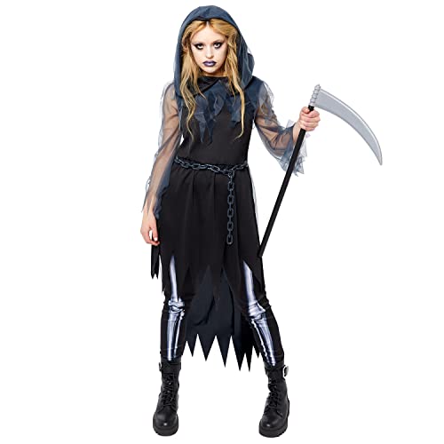 amscan 9917942 - Ladies Grim Reaper Fancy Dress Halloween... - Mode & Vêtements Amazon Royaume-Uni à 13.93€