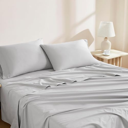 Linen Closet 144 Thread Count Organic Cotton 4-Piece Sheet... - Maison & Cuisine Amazon Royaume-Uni à 23.70€