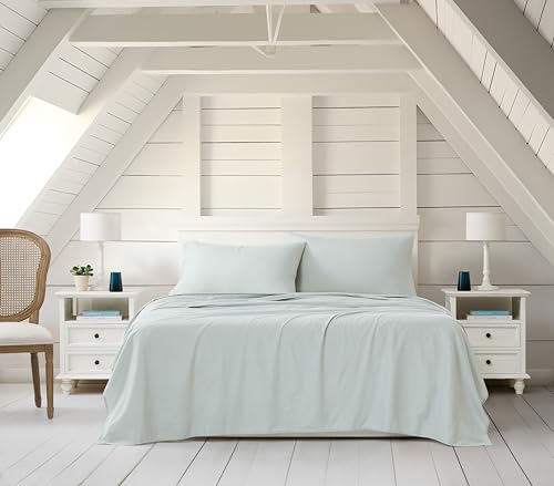 Linen Closet Baumwolle Aqua Twin XL Bettlaken-Set, 3-teilig - Home & Kitchen Amazon Germany à 8.30€