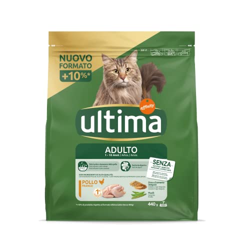 Ultima Cibo per Gatti Adulti con Pollo, 440g - Animalerie Amazon Italie à 2.59€
