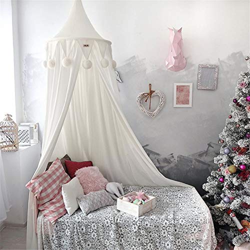 Surwin Baldacchino per Letto Bambina Bambini, Grigio Rosa... - Bébé & Puériculture en promo à 22.99€