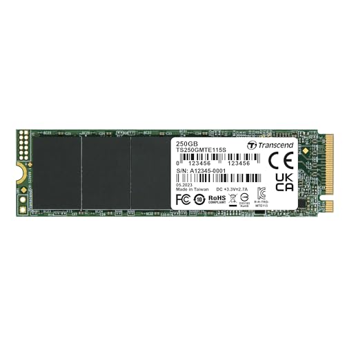 Transcend MTE115S 250GB NVMe PCIe Gen3 x4 SSD, Read/Write... - Deal du jour à 28.06€