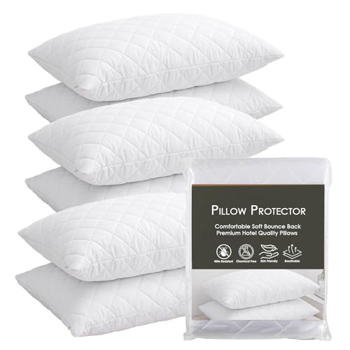LSC Pillow Protectors 6 Pack Quilted Ultra Soft Anti... - Maison & Cuisine Amazon Royaume-Uni à 11.99€
